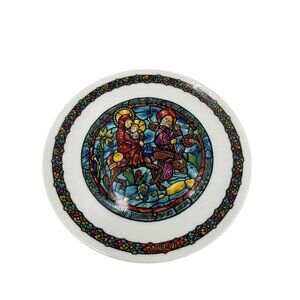 Henri DArceau Limoges La Fuite En Egypte Plate 1975 Porcelain Hand Painted 8.5"